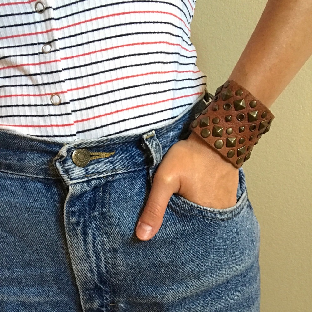 Leather Studded Bracelet